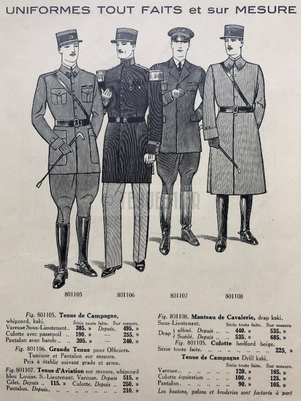 Aéronautique militaire - Uniformes tout faits et sur mesure Aéronautique militaire - Uniformes tout faits et sur mesure